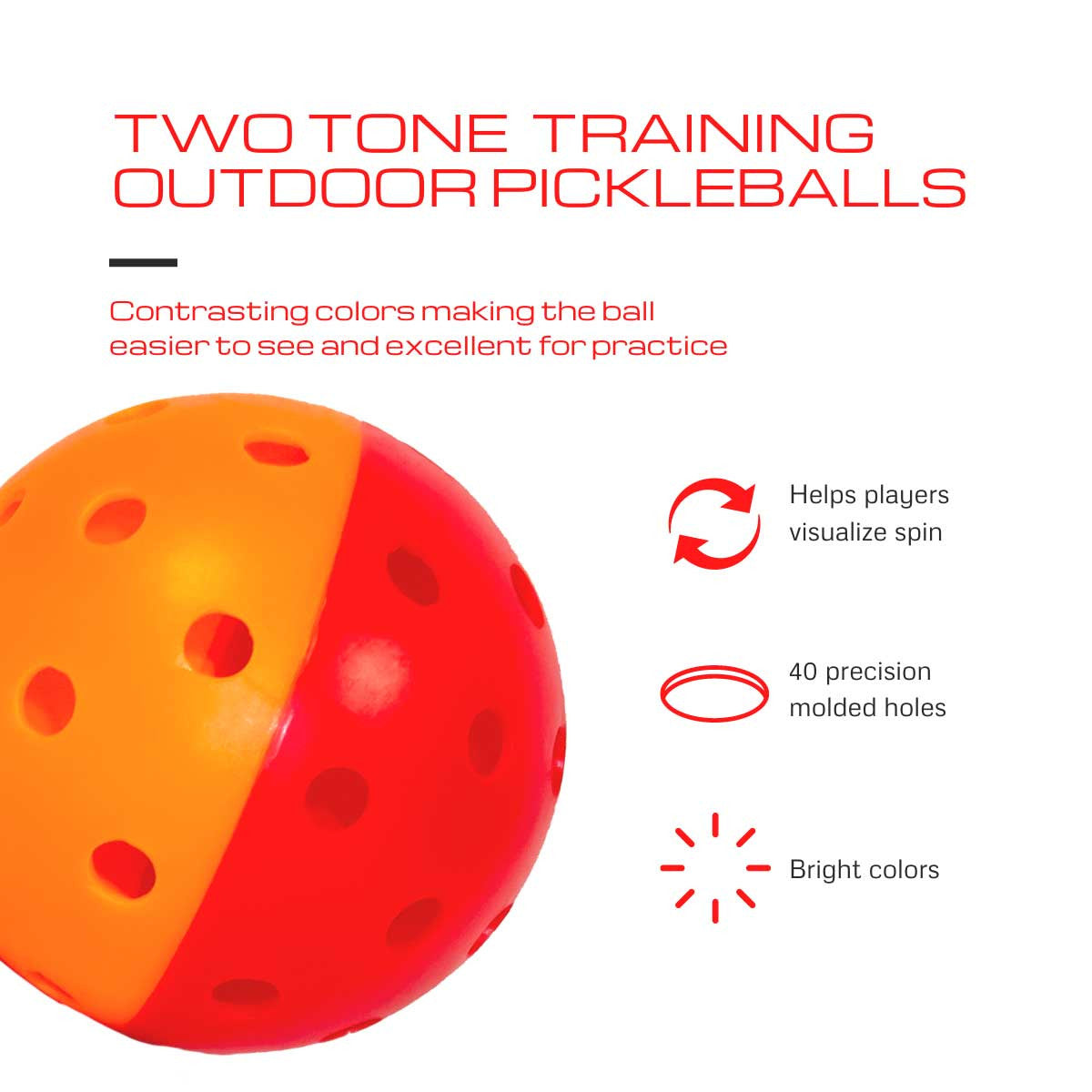 GAMMA - Outdoor Two-Tone Training Pickleballs