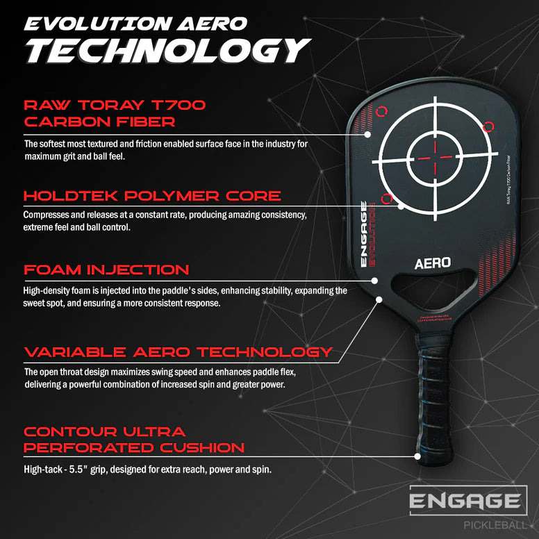 Engage Pickleball - Aero / Raw Today T700 / Hybrid