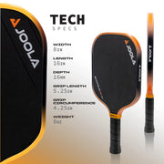 JOOLA Collin Johns Scorpeus 3S 16mm Pickleball Paddle