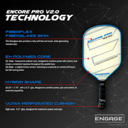 Engage Pickleball - Encore Pro V2.0 / Playability with Power / Hybrid