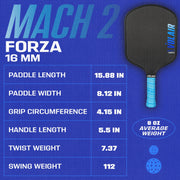 Volair Mach 2 Forza Pickleball Paddle