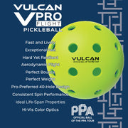 Vulcan VPRO FLIGHT Outdoor PPA Tour Pickleball Case Pack (36 pk.)