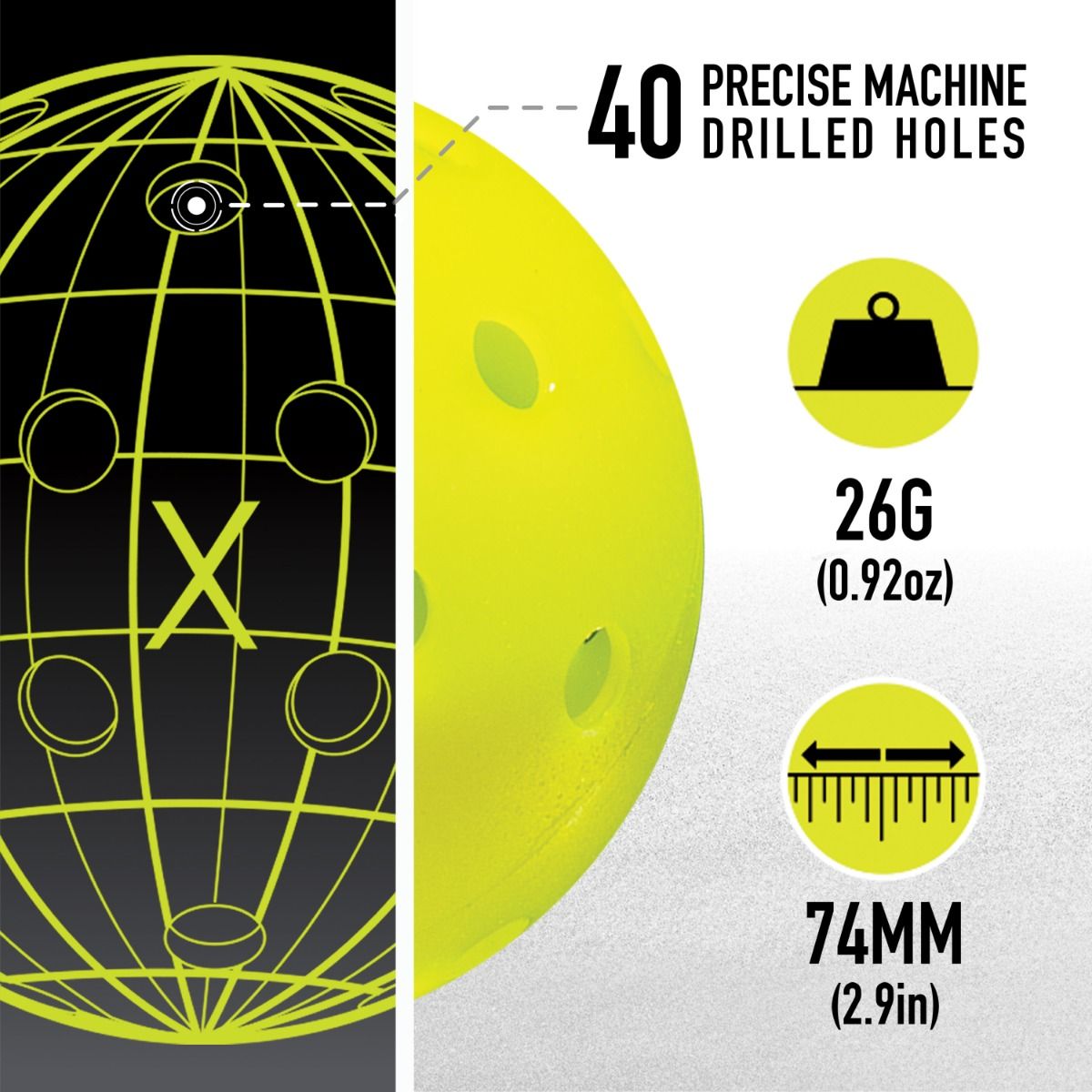 Franklin Sports - X-40 Outdoor Pickleballs