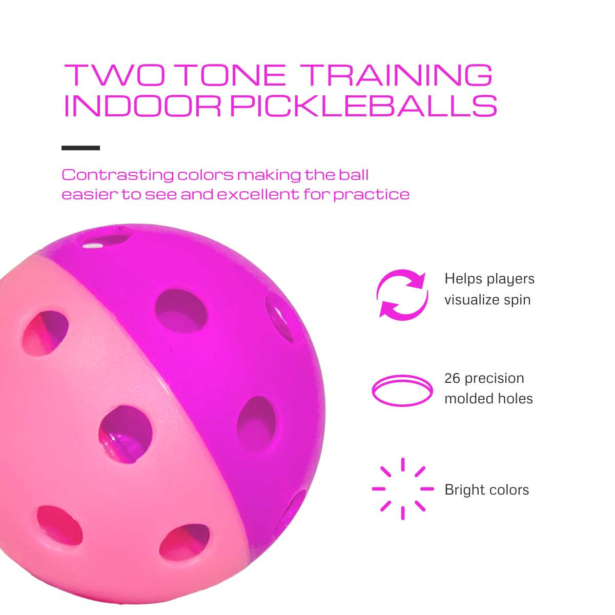 GAMMA - Indoor Two-Tone Training Pickleballs