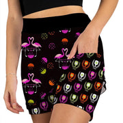 PB1965 Women's Skort Flamingo Print