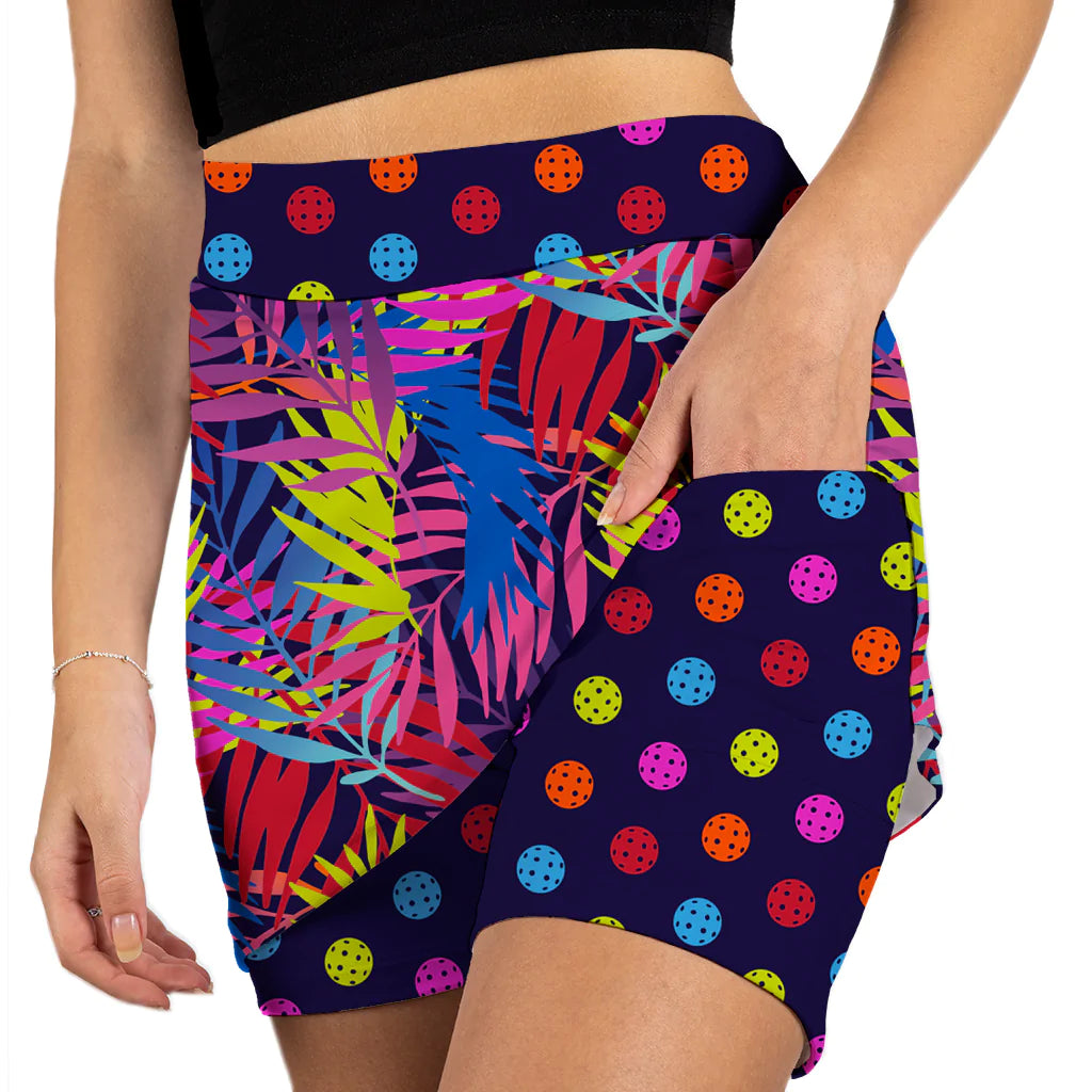 PB1965 Women's Skort Tropical Print